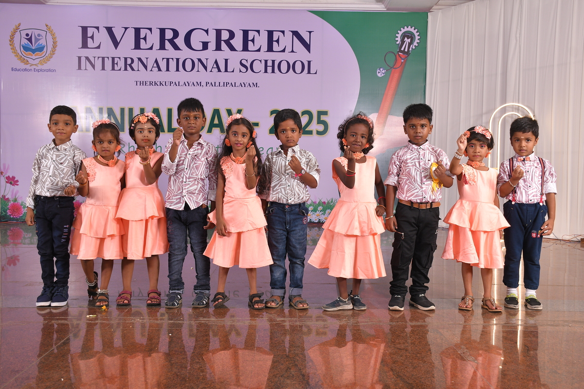 Students at Evergreen International School